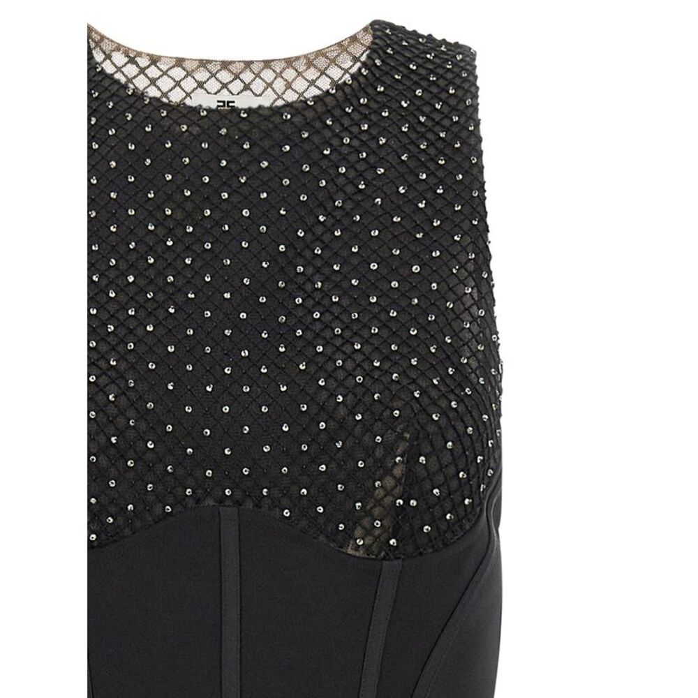 Elisabetta Franchi Black Polyester Long Women's Dress - Picture 3 of 4